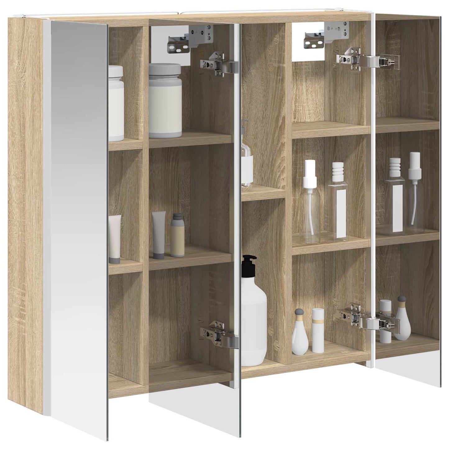 Mobiletto per specchio da bagno con lo scaffale Rovere Sonoma