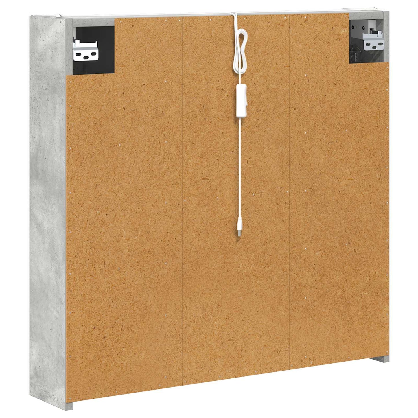 Mobiletto per specchio da bagno con lo scaffale Grigio cemento | homemem39