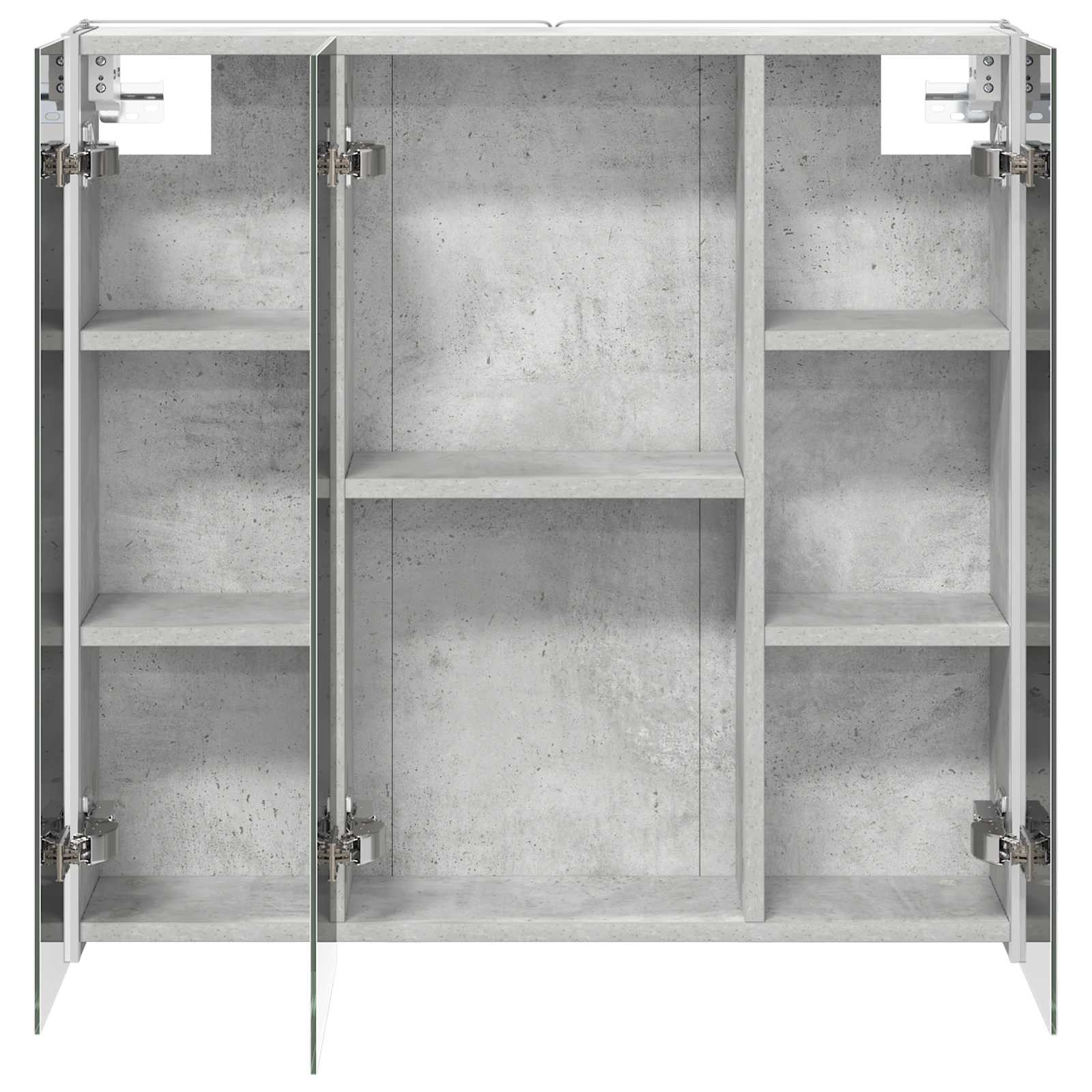 Mobiletto per specchio da bagno con lo scaffale Grigio cemento | homemem39