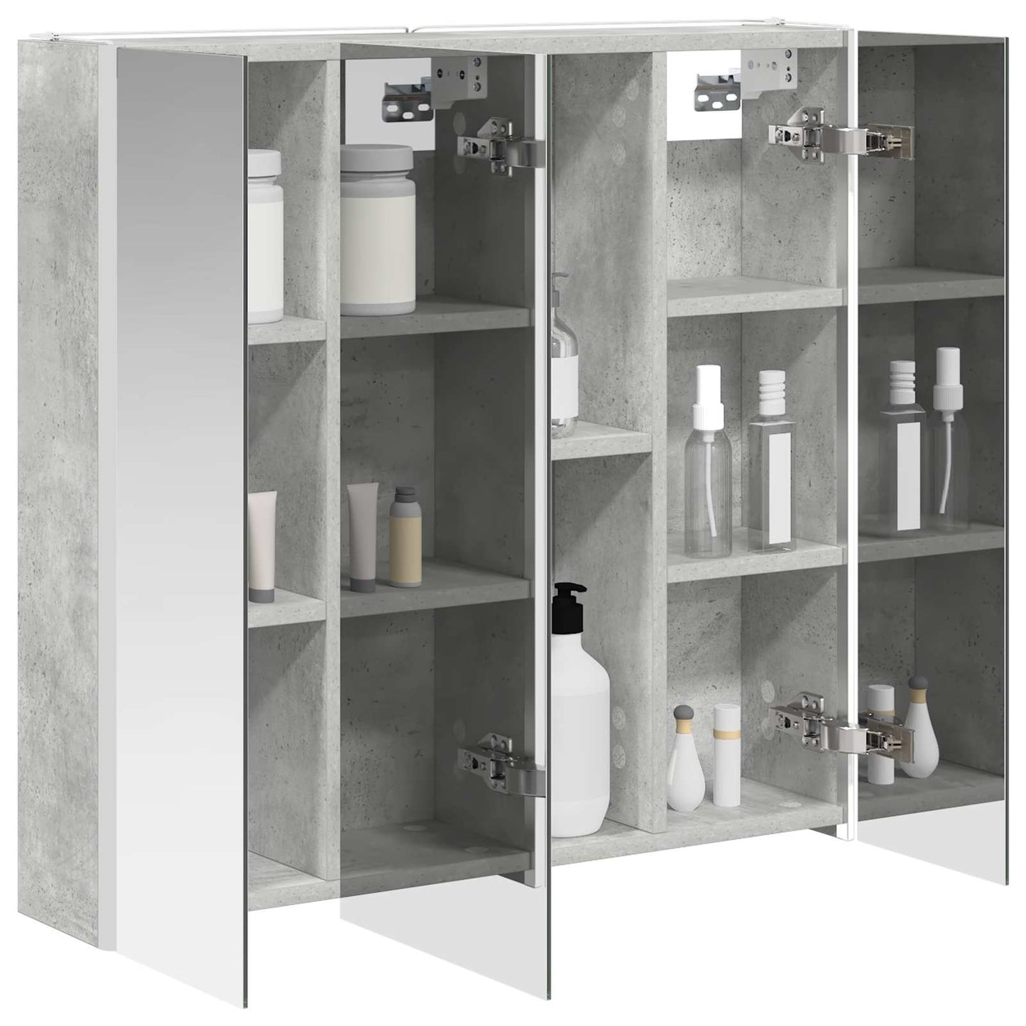 Mobiletto per specchio da bagno con lo scaffale Grigio cemento | homemem39
