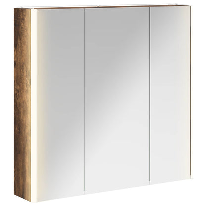 Mobiletto per specchio da bagno Rovere fumé 73.5 x 15.5 x 70 cm