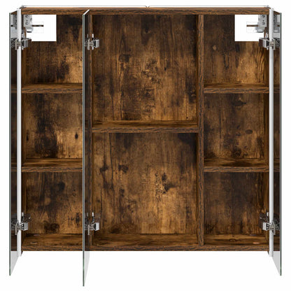 Mobiletto per specchio da bagno Rovere fumé 73.5 x 15.5 x 70 cm | homemem39