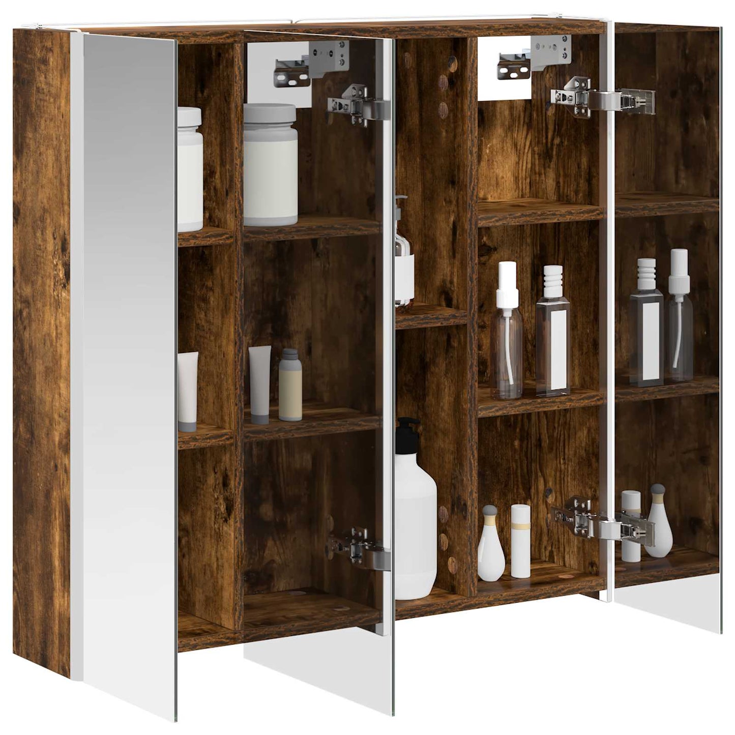Mobiletto per specchio da bagno Rovere fumé 73.5 x 15.5 x 70 cm