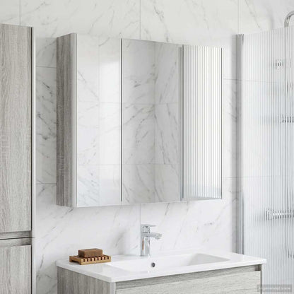 Mobiletto per specchio da bagno con lo scaffale Grigio Sonoma