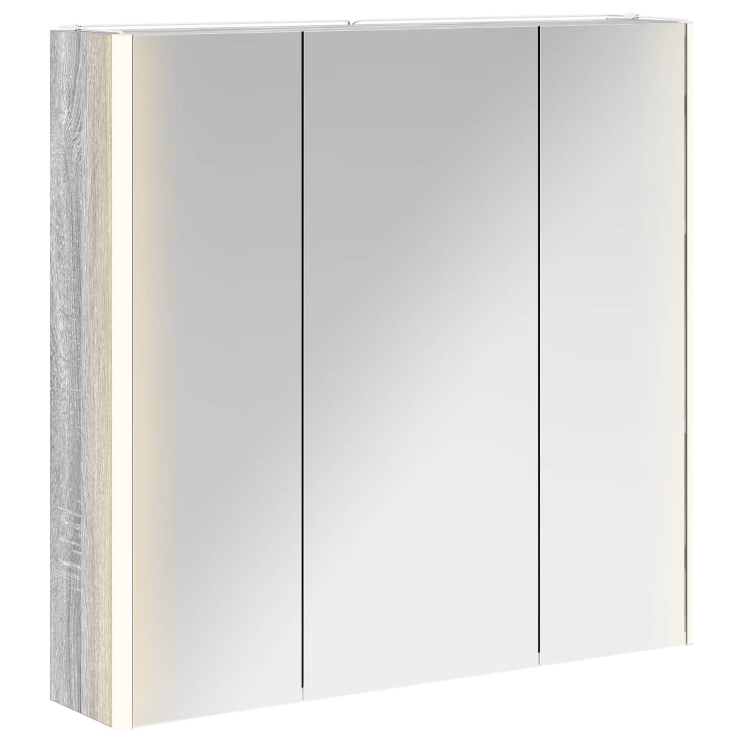 Mobiletto per specchio da bagno con lo scaffale Grigio Sonoma