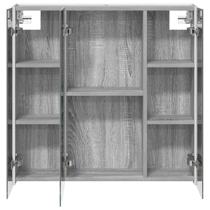 Mobiletto per specchio da bagno con lo scaffale Grigio Sonoma