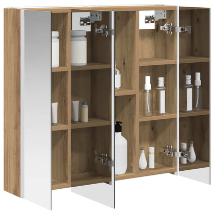 Mobiletto per specchio da bagno con porta Rovere Artigianale