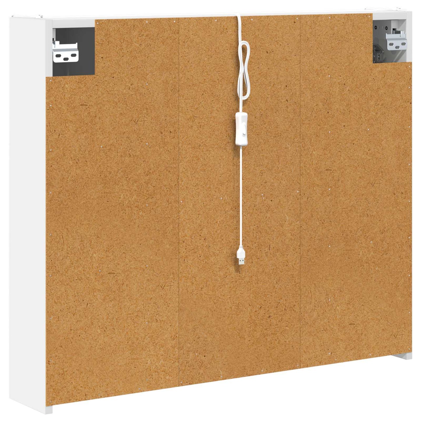 Mobiletto per specchio da bagno Bianco 83,5 x 15,5 x 70 cm