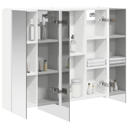 Mobiletto per specchio da bagno Bianco 83,5 x 15,5 x 70 cm