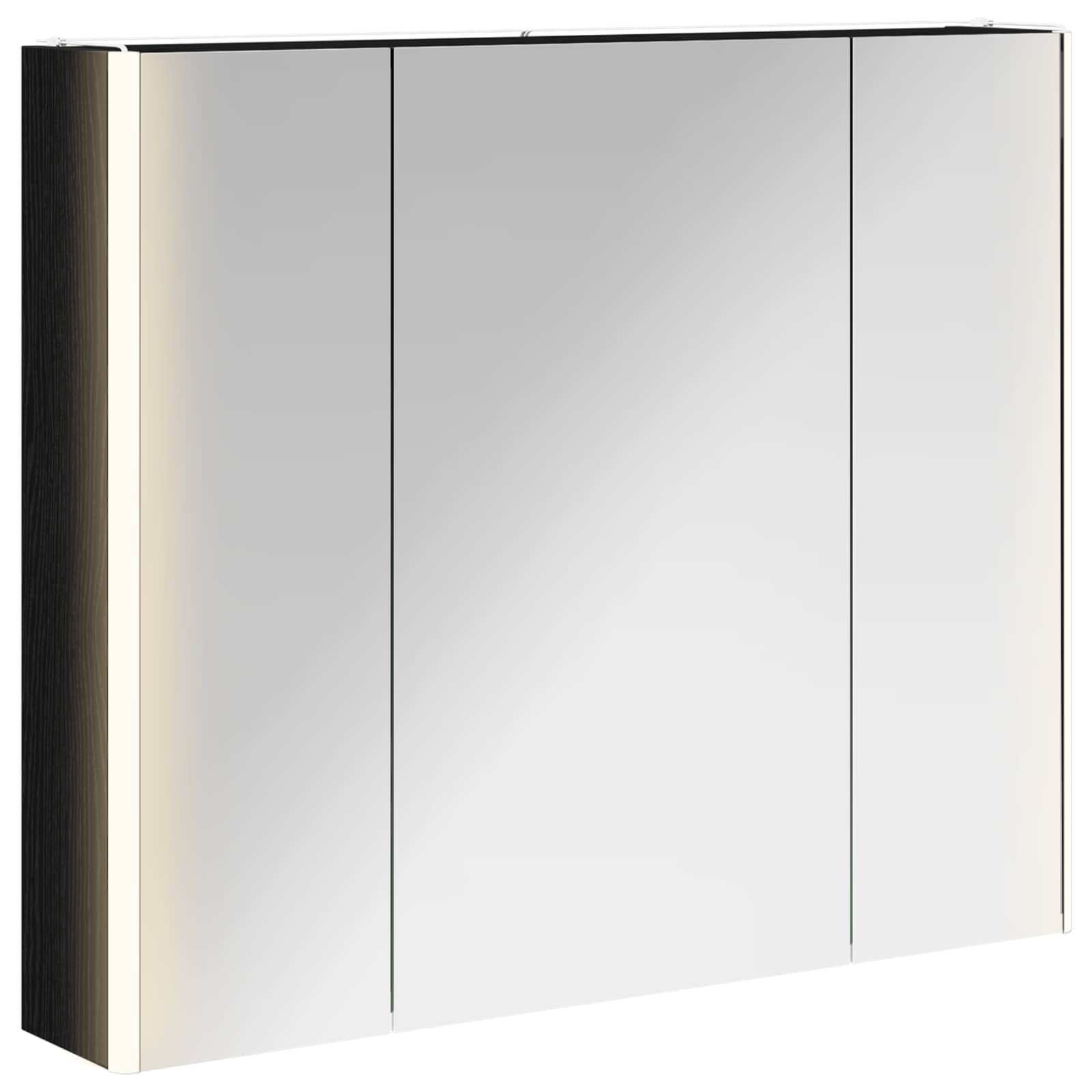 Mobiletto per specchio da bagno Rovere Nero 83,5 x 15,5 x 70 cm | homemem39