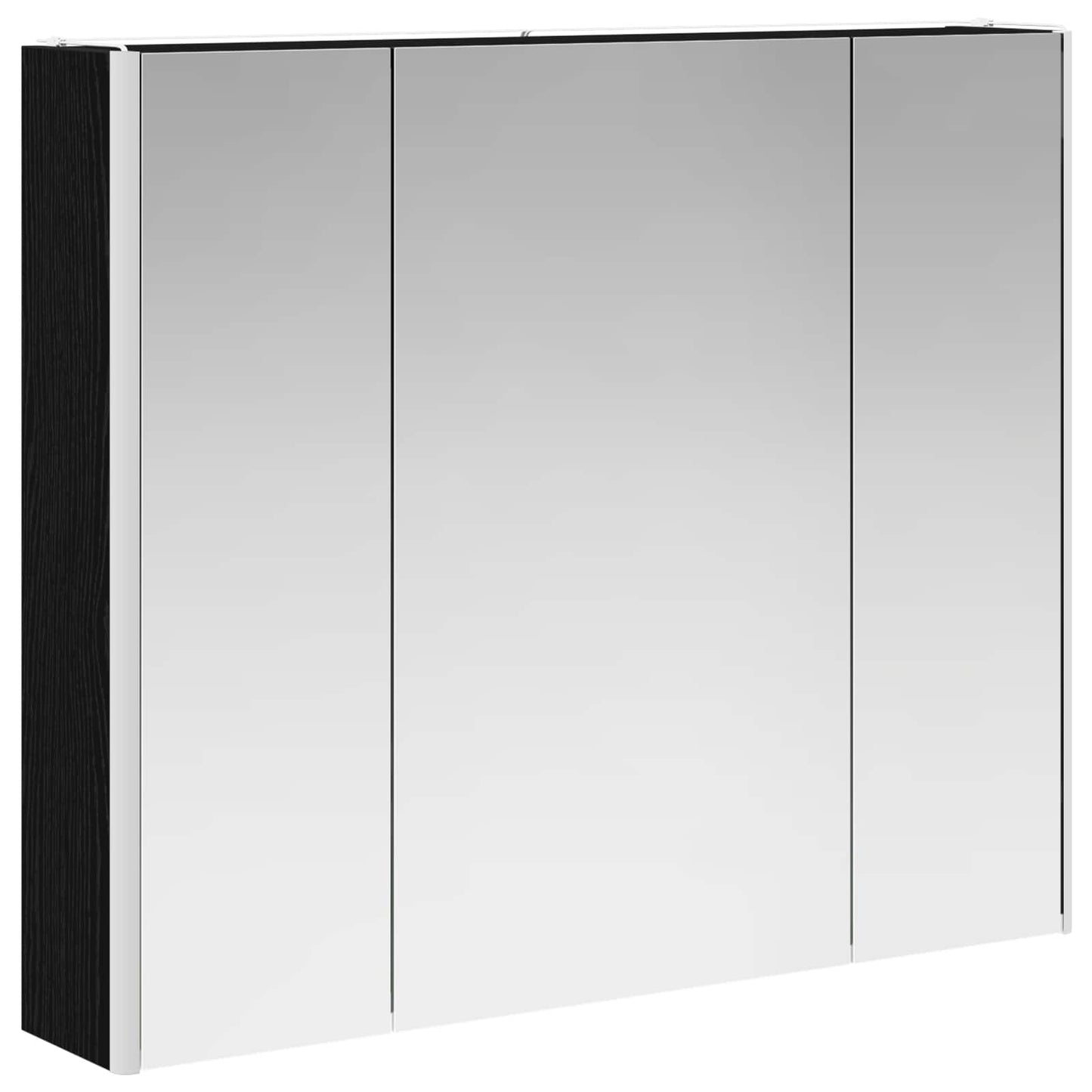 Mobiletto per specchio da bagno Rovere Nero 83,5 x 15,5 x 70 cm