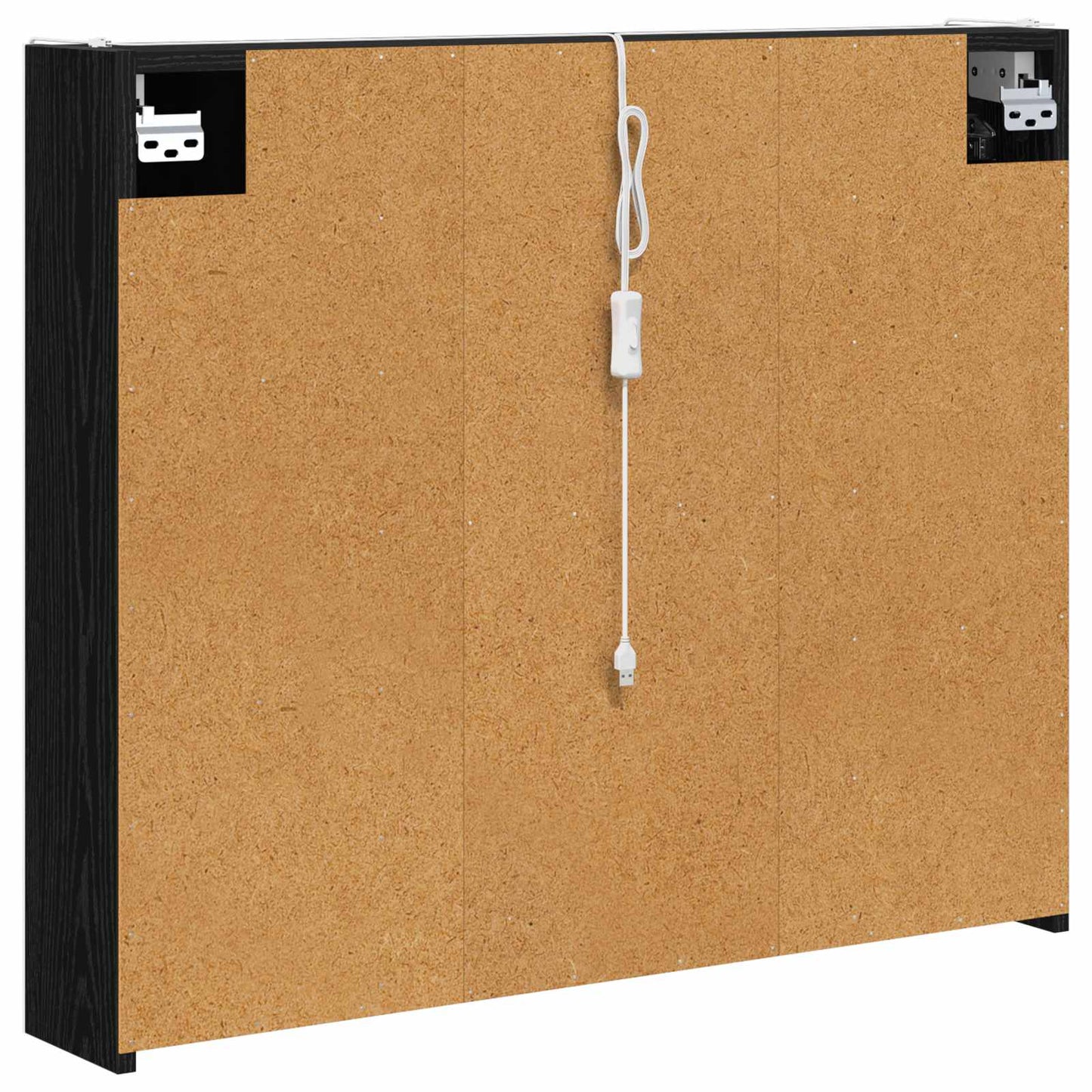 Mobiletto per specchio da bagno Rovere Nero 83,5 x 15,5 x 70 cm | homemem39