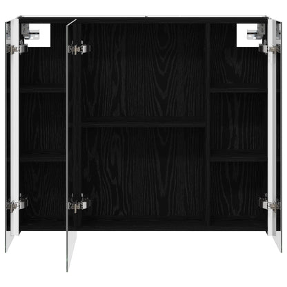 Mobiletto per specchio da bagno Rovere Nero 83,5 x 15,5 x 70 cm | homemem39