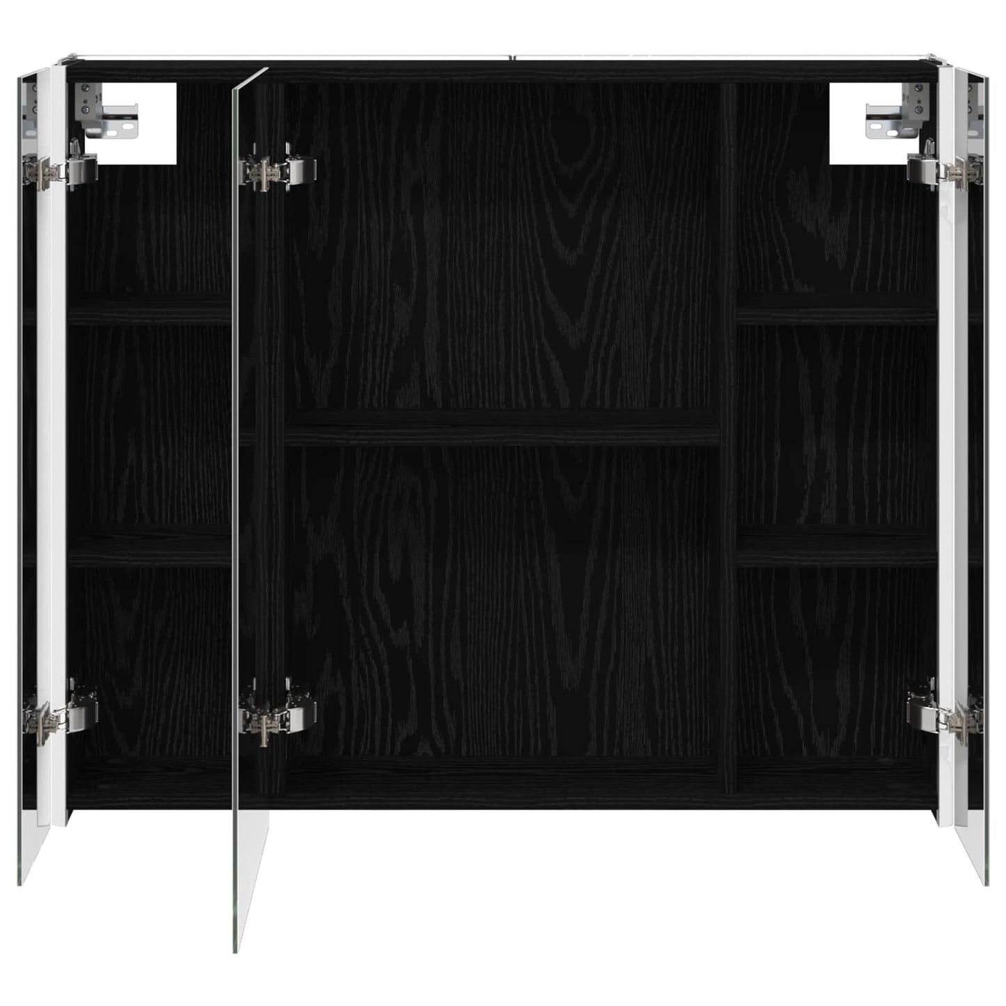 Mobiletto per specchio da bagno Rovere Nero 83,5 x 15,5 x 70 cm