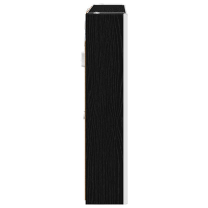 Mobiletto per specchio da bagno Rovere Nero 83,5 x 15,5 x 70 cm | homemem39