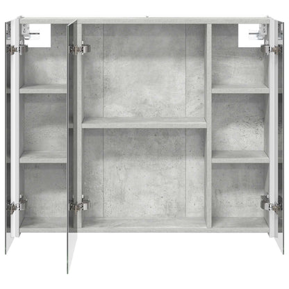 Mobiletto per specchio da bagno Grigio cemento