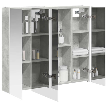 Mobiletto per specchio da bagno Grigio cemento