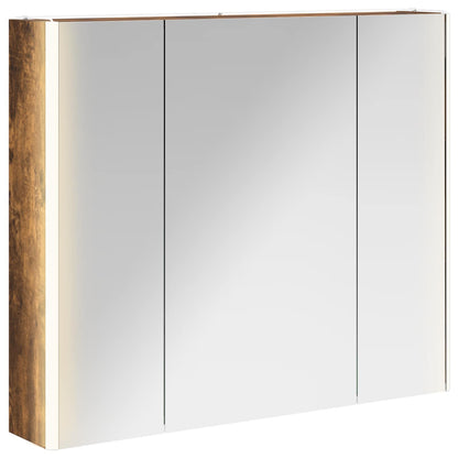Mobiletto per specchio da bagno Rovere fumé 83,5 x 15,5 x 70 cm | homemem39