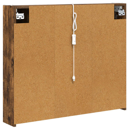 Mobiletto per specchio da bagno Rovere fumé 83,5 x 15,5 x 70 cm | homemem39