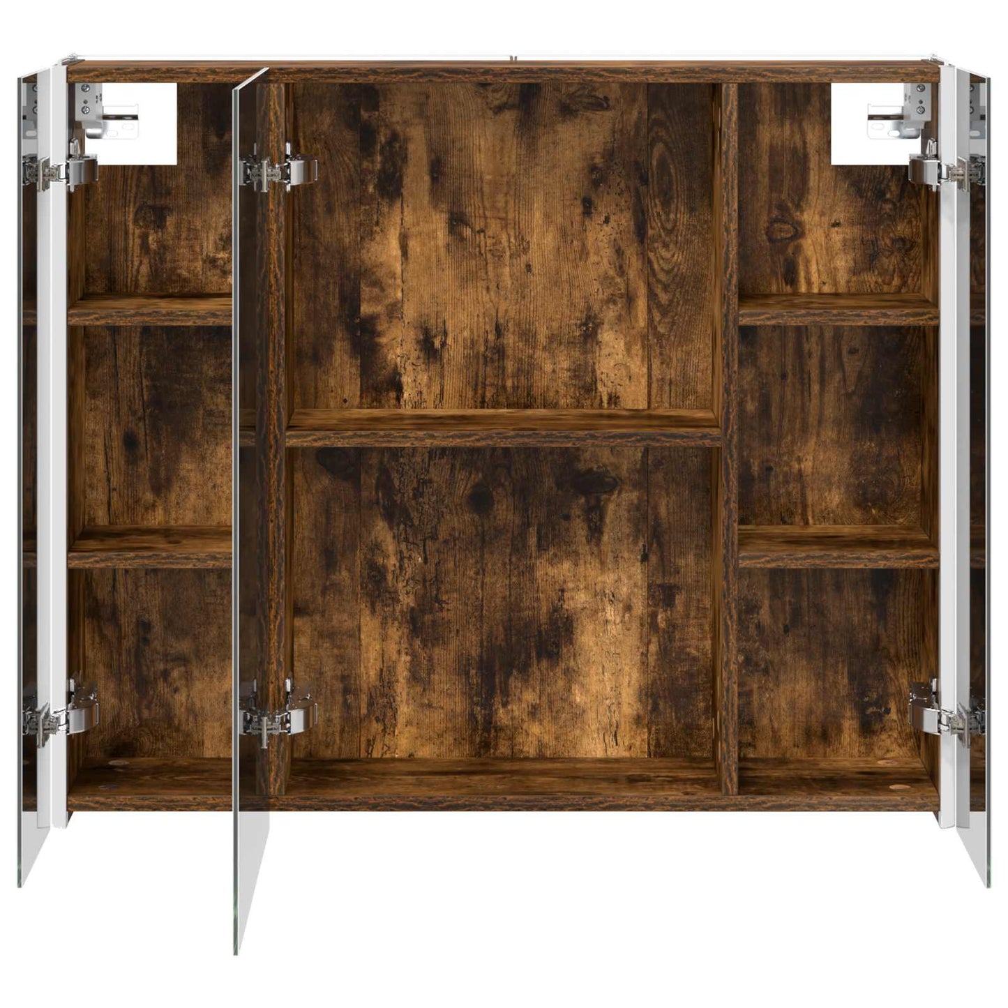Mobiletto per specchio da bagno Rovere fumé 83,5 x 15,5 x 70 cm