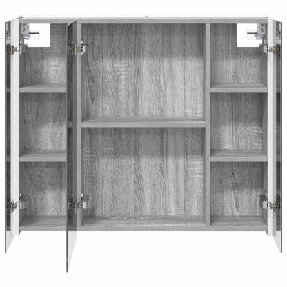 Mobiletto per specchio da bagno Grigio Sonoma
