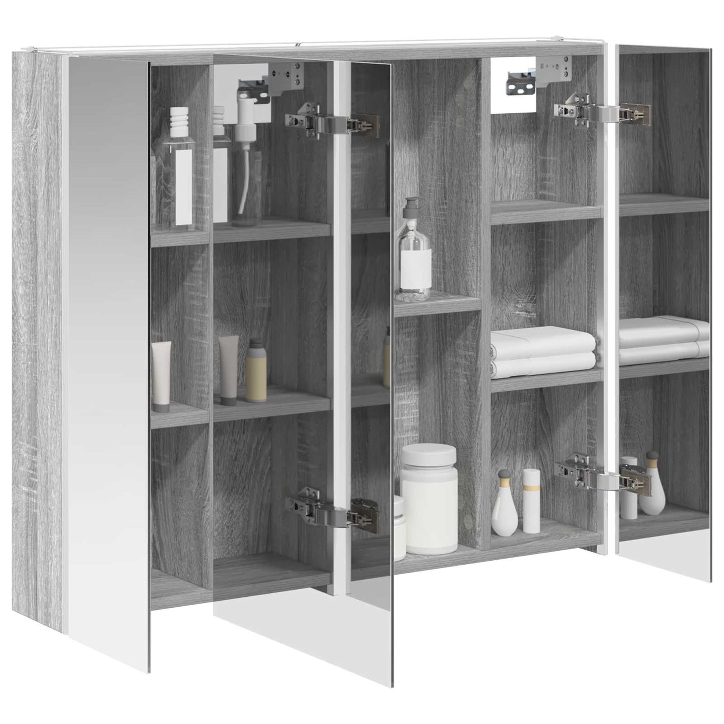 Mobiletto per specchio da bagno Grigio Sonoma