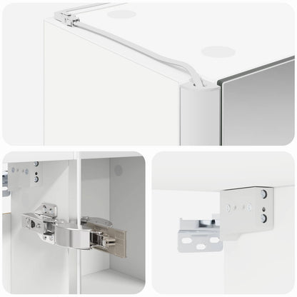 Mobiletto per specchio da bagno Bianco 103,5 x 15,5 x 70 cm | homemem39