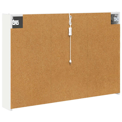 Mobiletto per specchio da bagno Bianco 103,5 x 15,5 x 70 cm