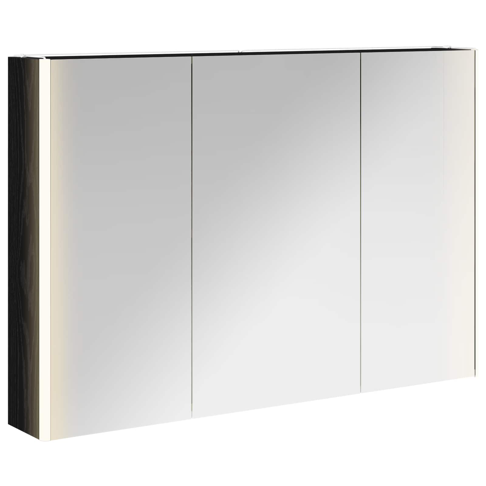 Mobiletto per specchio da bagno Rovere Nero | homemem39