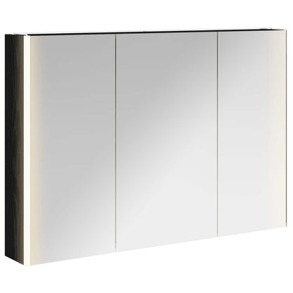 Mobiletto per specchio da bagno Rovere Nero