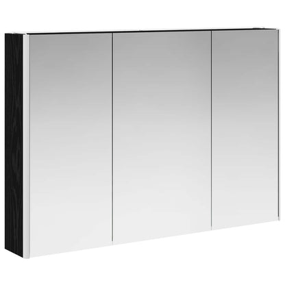 Mobiletto per specchio da bagno Rovere Nero