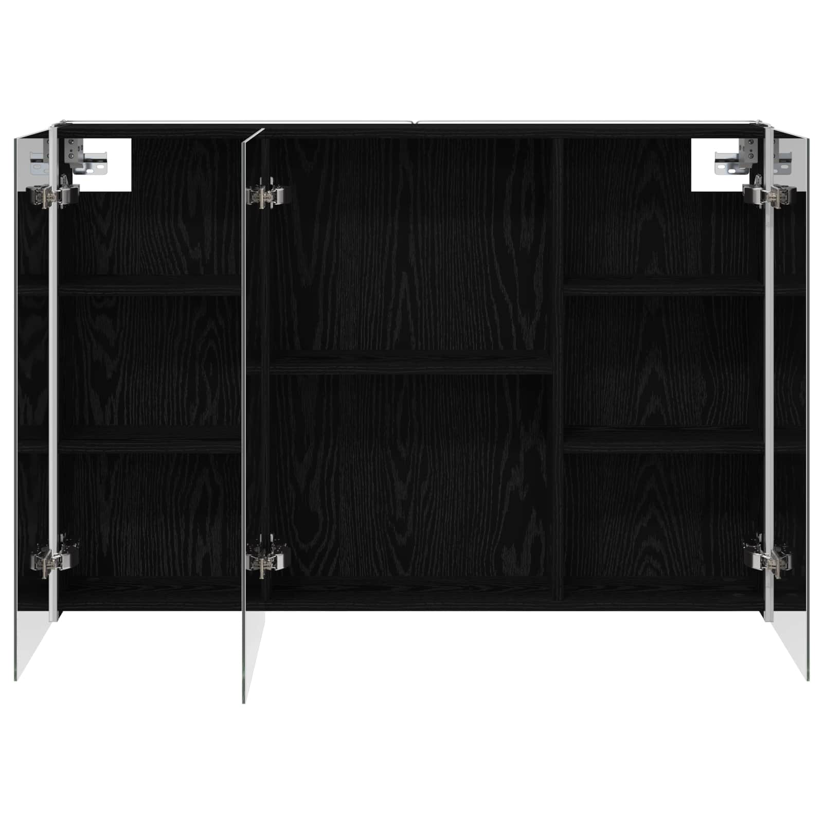 Mobiletto per specchio da bagno Rovere Nero | homemem39