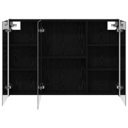 Mobiletto per specchio da bagno Rovere Nero | homemem39