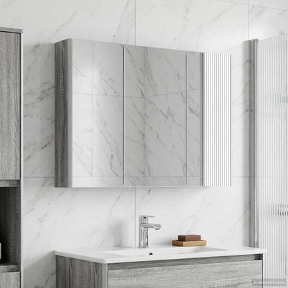 Mobiletto per specchio da bagno Grigio Sonoma | homemem39