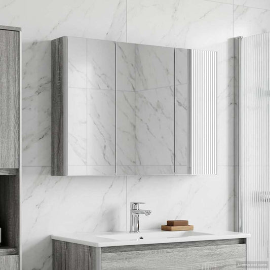 Mobiletto per specchio da bagno Grigio Sonoma | homemem39