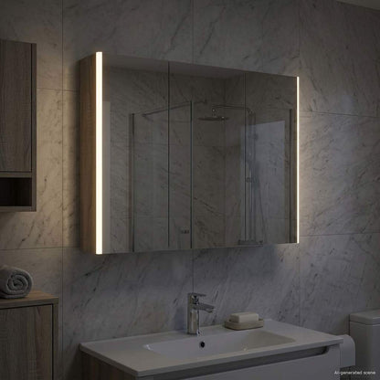 Mobiletto per specchio da bagno Grigio Sonoma | homemem39