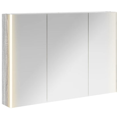 Mobiletto per specchio da bagno Grigio Sonoma | homemem39