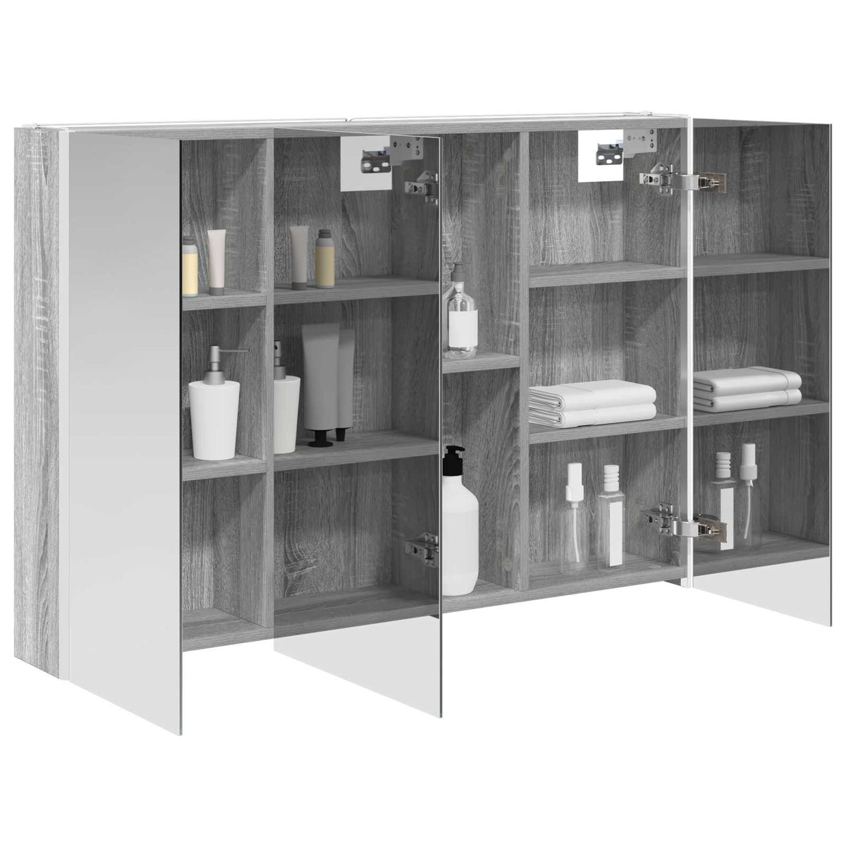 Mobiletto per specchio da bagno Grigio Sonoma | homemem39