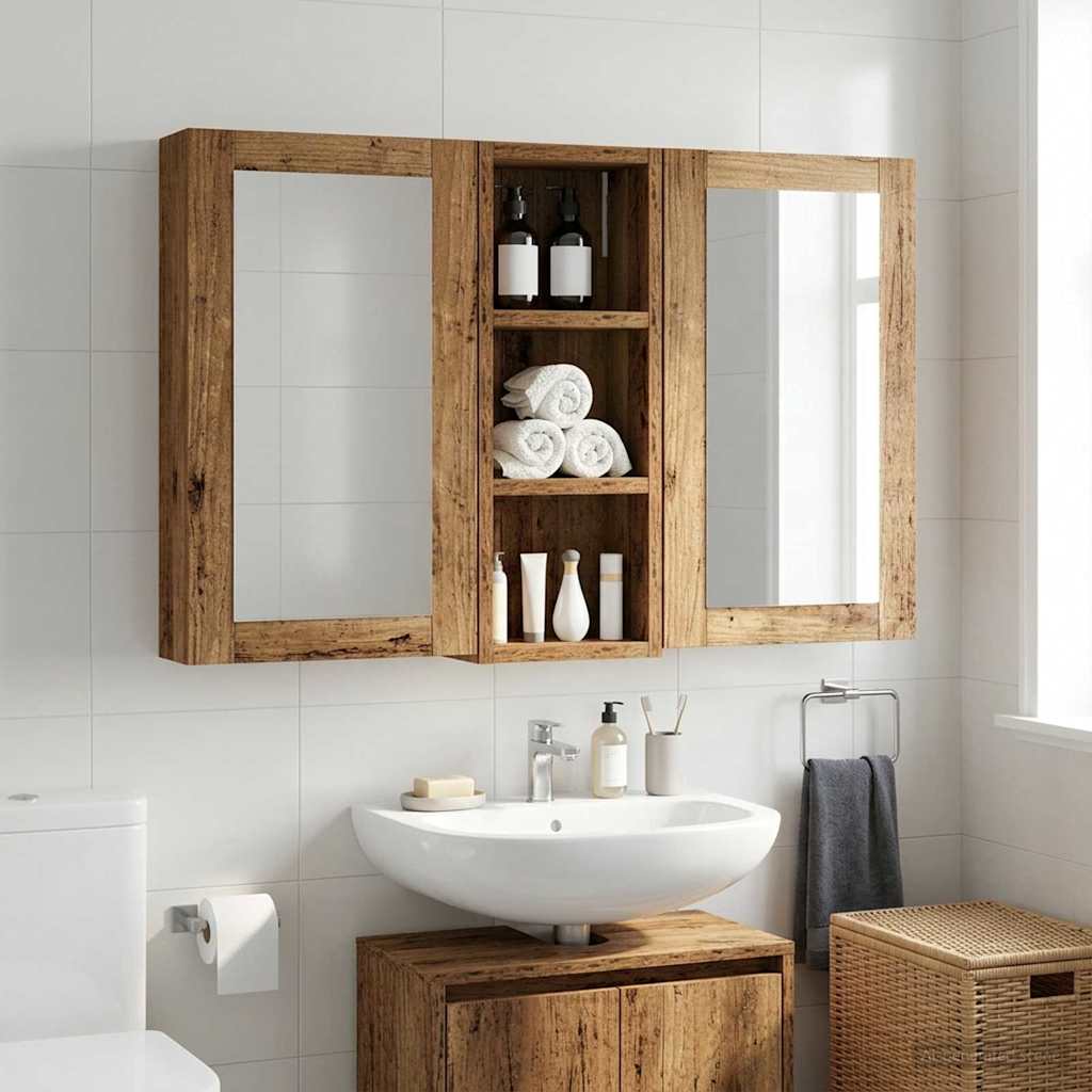Armadio da bagno a muro Legno vecchio 20 x 10 x 50 cm