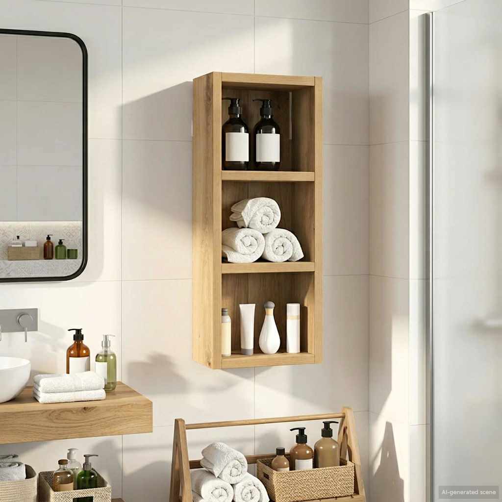 Armadio da bagno a muro Rovere Artigianale 20 x 10 x 50 cm