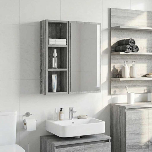 Armadio da bagno a muro Sonoma grigia 20 x 10 x 60,5 cm | homemem39