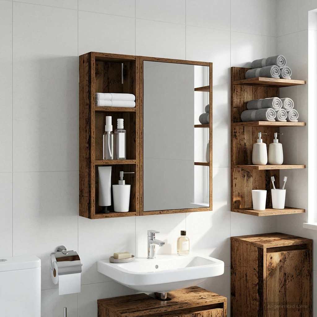Armadio da bagno a muro Legno vecchio 20 x 10 x 60,5 cm