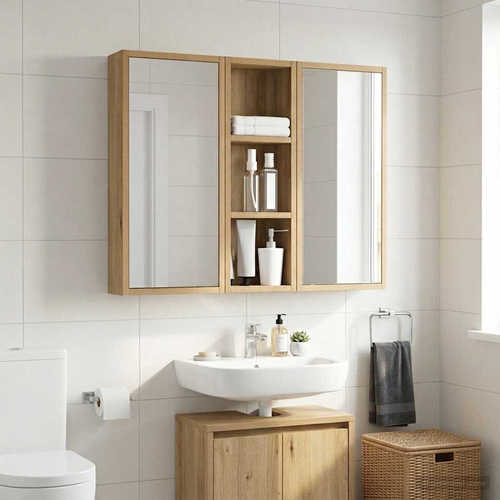 Armadio da bagno a muro Rovere Artigianale 20 x 10 x 60,5 cm | homemem39