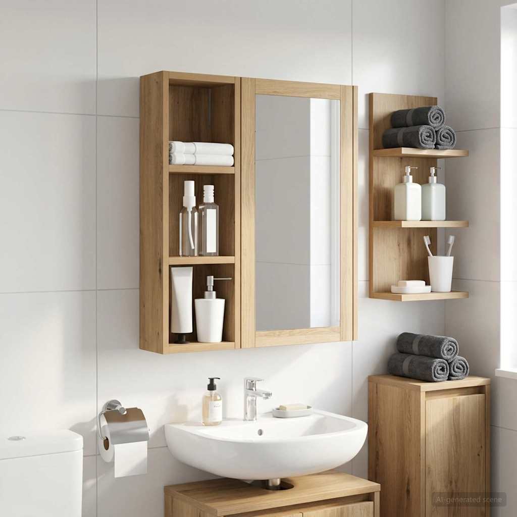 Armadio da bagno a muro Rovere Artigianale 20 x 10 x 60,5 cm | homemem39