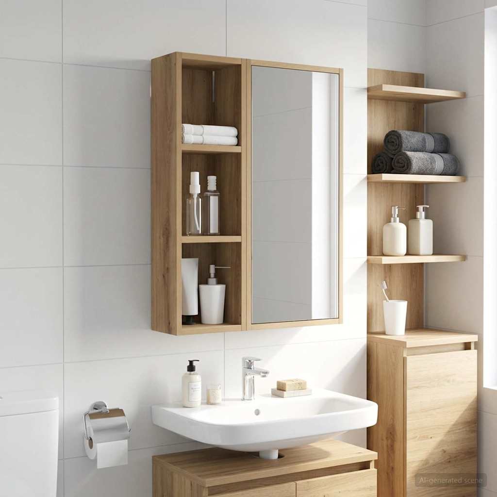 Armadio da bagno a muro Rovere Artigianale 20 x 14 x 70 cm | homemem39