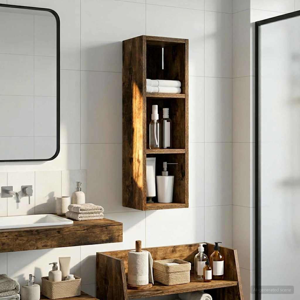 Armadio da bagno a muro Quercia Affumicata 20 x 16 x 62,5 cm | homemem39