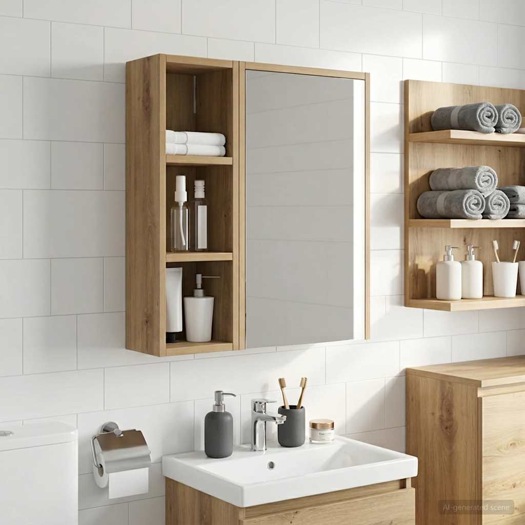 Armadio da bagno a muro Rovere Artigianale 20 x 16 x 62,5 cm
