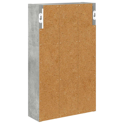 Armadio da bagno a muro Grigio Cemento 30 x 10 x 50 cm
