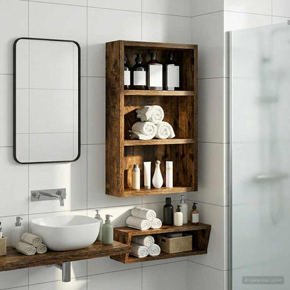 Armadio da bagno a muro Quercia Affumicata 30 x 10 x 50 cm | homemem39