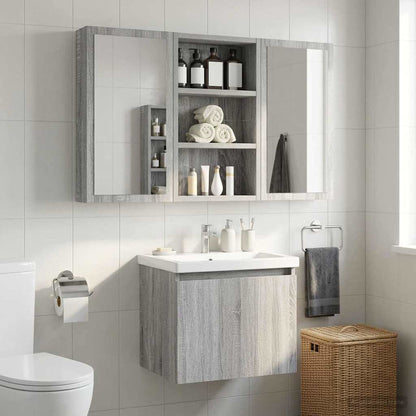 Armadio da bagno a muro Sonoma grigia 30 x 10 x 50 cm | homemem39